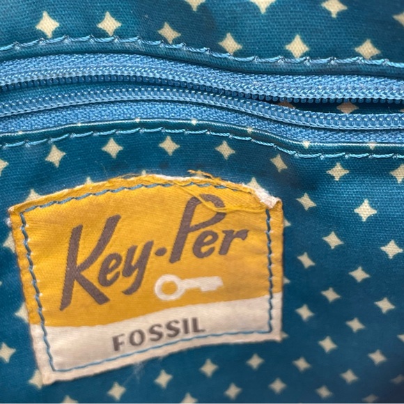 Fossil Key-Per Cross Body Purse Floral Autumn Colors Organized - Picture 10 of 13